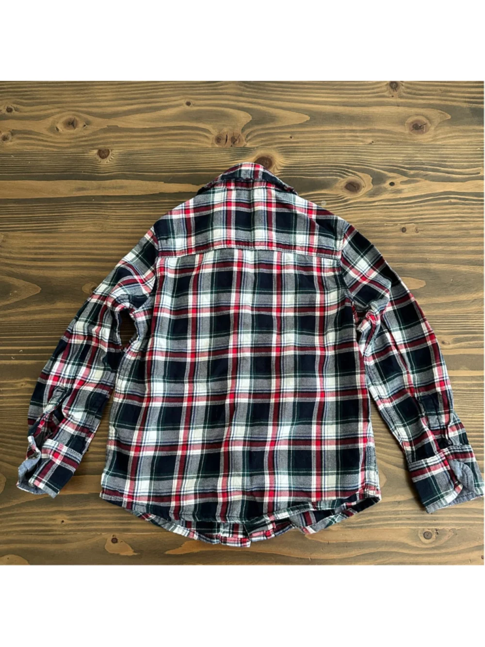Boys OshKosh B'gosh Plaid Button Down Shirt Size 4 Blue Red Green 100% Cotton